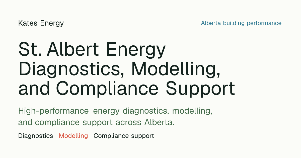 St. Albert Energy Diagnostics, Modelling, and Compliance Support ...